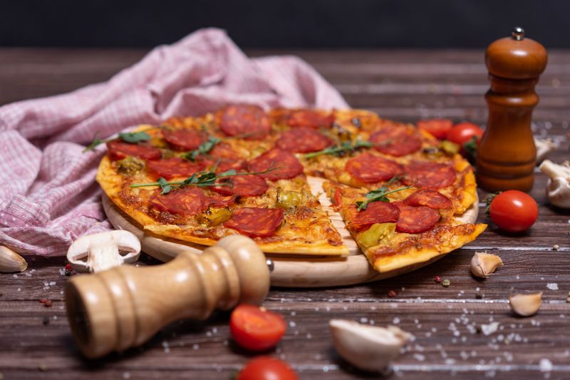Pepperoni lovers pizza — double stacked pepperoni