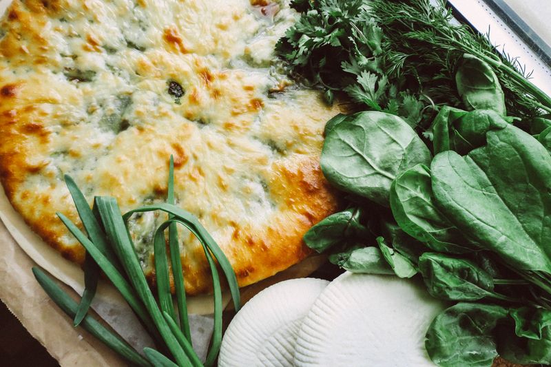Stuffed calzone with ricotta and sausage