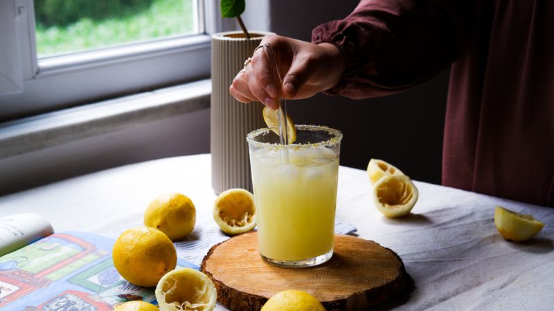 Fresh lemonade drink at Pizza Ranch