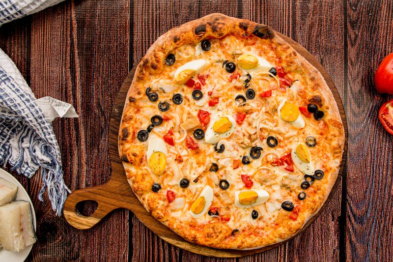 Classic Margherita pizza at Pizza Ranch